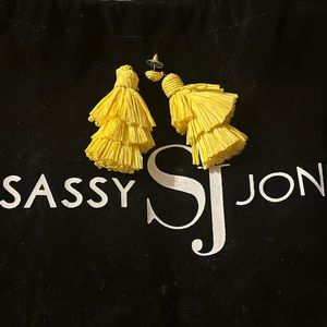Vintage Sassy Jones, yellow dangles